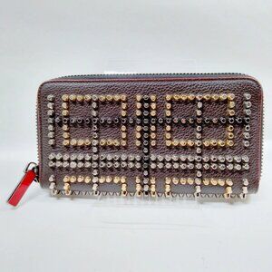 Christian Louboutin Long Wallet Brown Leather 500-081925